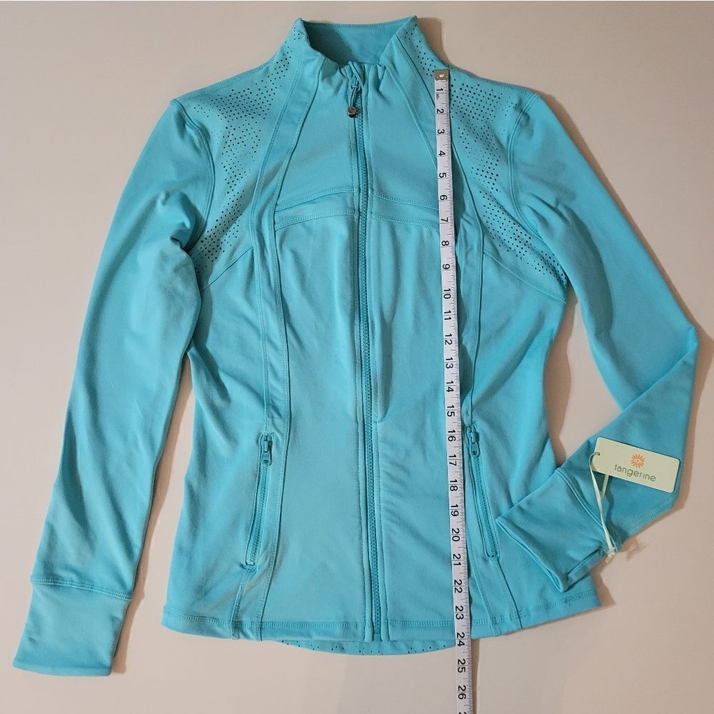 Tangerine Athleta Women's Aqua Mint Zippered Jacket - Picture 4 of 15